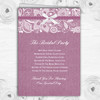 Vintage Plum Purple Burlap & Lace Wedding Double Sided Cover Order Of Service