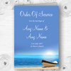 Beach Married Abroad Personalised Wedding Double Sided Cover Order Of Service