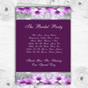 Purple Heart Flowers Personalised Wedding Double Sided Cover Order Of Service