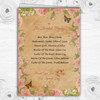 Pink Rose Vintage Shabby Chic Postcard Wedding Double Cover Order Of Service