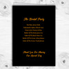 Black & Orange Swirl Deco Personalised Wedding Double Cover Order Of Service