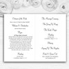 Floral Black White Damask Personalised Wedding Double Cover Order Of Service