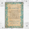 Shabby Chic Vintage Postcard Rustic Turquoise Wedding Cover Order Of Service