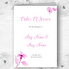 Beautiful Dusty Rose Pink Watercolour Flowers Wedding Cover Order Of Service