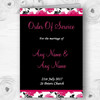 Beautiful Pink Black And White Floral Vintage Wedding Cover Order Of Service