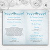 Vintage Rustic Style Bunting Powder Baby Blue Wedding Cover Order Of Service