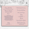 Dusty Coral Pink And Blue Floral Wedding Double Sided Cover Order Of Service