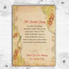 Old Vintage Shabby Chic Postcard Wedding Double Sided Cover Order Of Service