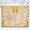 Old Vintage Shabby Chic Postcard Wedding Double Sided Cover Order Of Service