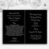 Stunning Lily Flower Black White Wedding Double Sided Cover Order Of Service