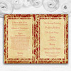 Vintage Royal Red Postcard Style Wedding Double Sided Cover Order Of Service