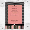 Black And Coral Pink Rose Shabby Chic Wedding Double Cover Order Of Service