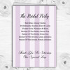 Cadbury Purple Rose and Stripes Vintage Wedding Double Cover Order Of Service
