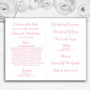 Dusty Coral Pink And Navy Blue Floral Wedding Double Cover Order Of Service