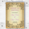 Typography Vintage Pale Pink Postcard Wedding Double Cover Order Of Service