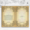 Typography Vintage Pale Pink Postcard Wedding Double Cover Order Of Service