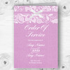 Vintage Dusky Pink Rose Burlap & Lace Wedding Double Cover Order Of Service