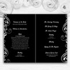 Black & White Swirl Deco Personalised Wedding Double Cover Order Of Service