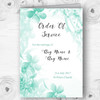 Green Watercolour Floral Personalised Wedding Double Cover Order Of Service