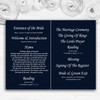 Stunning Royal Blue Rose Personalised Wedding Double Cover Order Of Service