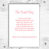 Red And Coral Pink Floral Shabby Chic Chintz Wedding Cover Order Of Service