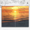 Beach At Sunset Romantic Abroad Wedding Double Sided Cover Order Of Service