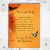 Orange Lily Flower Personalised Wedding Double Sided Cover Order Of Service