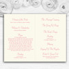 Pink Classic Bride Personalised Wedding Double Sided Cover Order Of Service