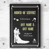 Chalkboard Yellow Personalised Wedding Double Sided Cover Order Of Service