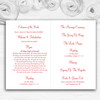 Deep Red Wet Rose Personalised Wedding Double Sided Cover Order Of Service