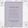 Lilac Rose Pearls Personalised Wedding Double Sided Cover Order Of Service