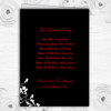 Black White Red Personalised Wedding Double Sided Cover Order Of Service