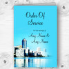 Miami Florida Personalised Wedding Double Sided Cover Order Of Service