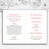 White Winter Personalised Wedding Double Sided Cover Order Of Service