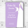 Lilac Bride Personalised Wedding Double Sided Cover Order Of Service