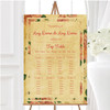 Vintage Pink Roses Postcard Style Personalised Wedding Seating Table Plan