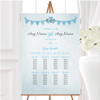 Vintage Rustic Style Bunting Powder Baby Blue Wedding Seating Table Plan