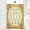 Typography Vintage Blue Postcard Personalised Wedding Seating Table Plan