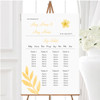 Watercolour Subtle Golden Yellow Personalised Wedding Seating Table Plan
