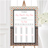 Black And Pink Shabby Chic Rose Tea Stripes Wedding Seating Table Plan