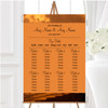 Lovely Beach At Sunset Abroad Personalised Wedding Seating Table Plan