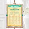 Vintage Carnival Old Style Circus Stripes Wedding Seating Table Plan