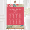 Shabby Chic Inspired Vintage Personalised Wedding Seating Table Plan