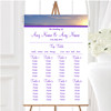 Amalfi Coast Italy Heart Personalised Wedding Seating Table Plan