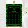 Black & Green Swirl Deco Personalised Wedding Seating Table Plan