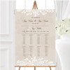 Vintage Lace Beige Chic Personalised Wedding Seating Table Plan