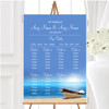 Beach Married Abroad Personalised Wedding Seating Table Plan