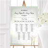 White Lily Stunning Personalised Wedding Seating Table Plan