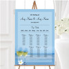 Wine On The Beach Personalised Wedding Seating Table Plan