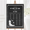 Chalkboard White Personalised Wedding Seating Table Plan